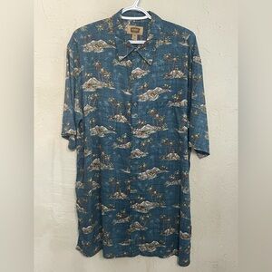Tommy Bahama Blue Hawaiian Shirt